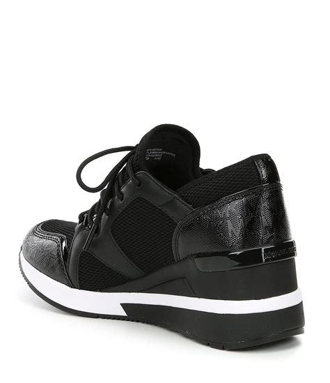 michael kors black sneakers|michael kors black leather sneakers.